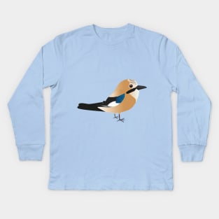 Cute Eurasian jay Kids Long Sleeve T-Shirt